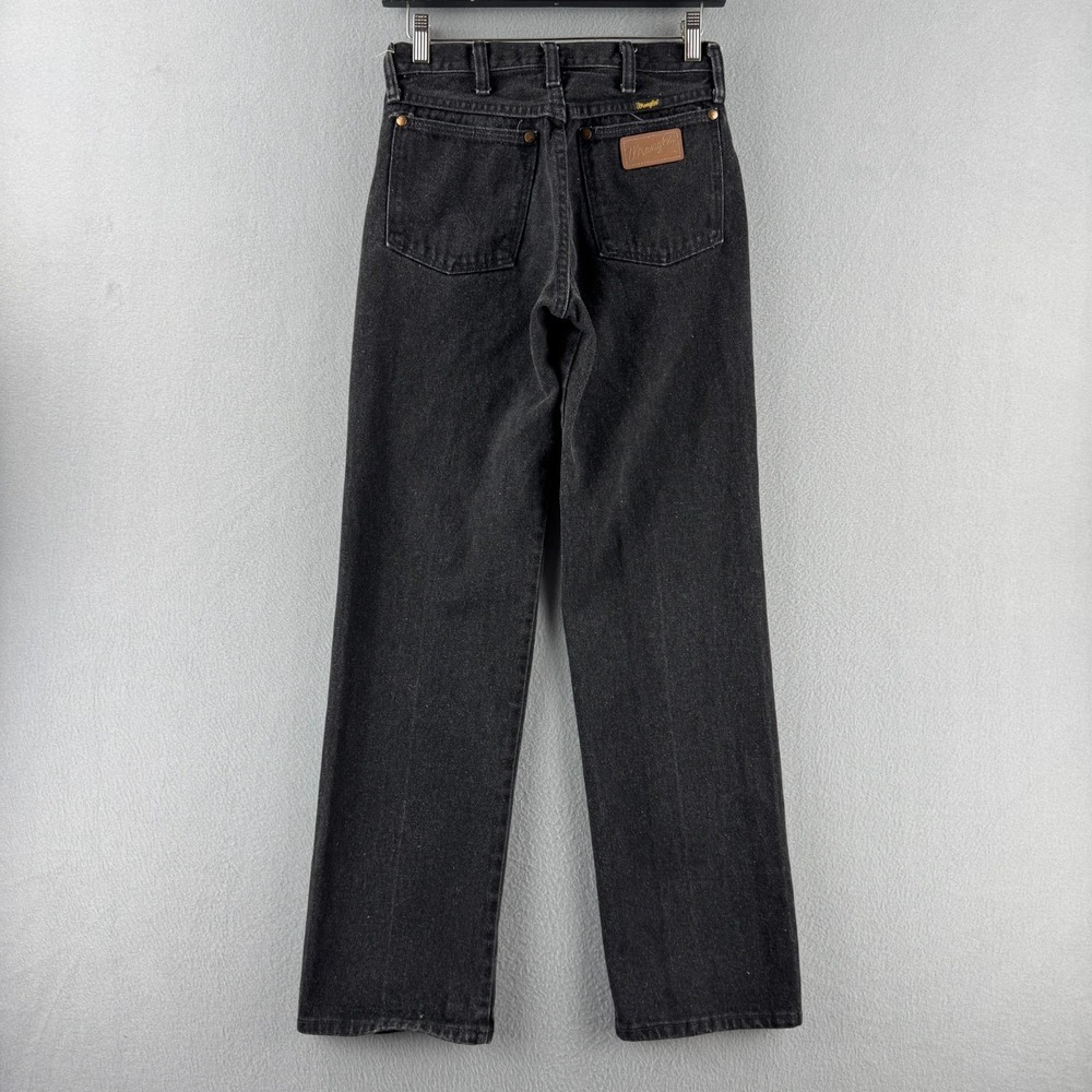 Vintage Wrangler Jeans Mens 28 (Fits 26x31) 80s Black Cowboy Cut Made in USA